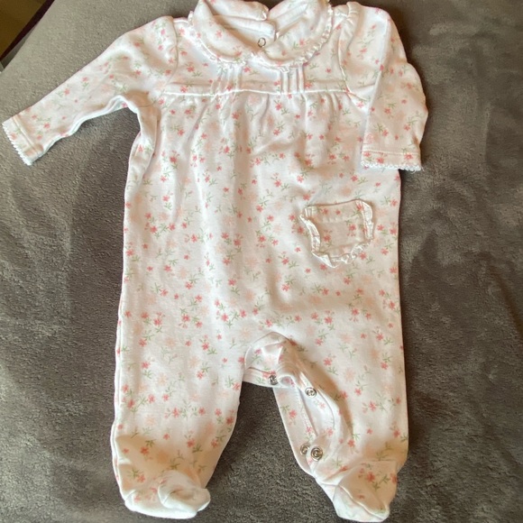Ralph Lauren - Baby girl outfits. Flowered sleeper & red & black outfit. Size 3m - Picture 3 of 11